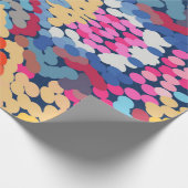Tropisch Plumeria Spotted Flowers Tegel Pattern Cadeaupapier (Hoek)