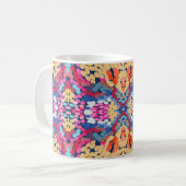 Tropisch Plumeria Spotted Flowers Tegel Pattern Koffiemok (Voorkant links)