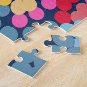 Tropisch Plumeria Spotted Flowers Tegel Pattern Legpuzzel (Zijkant)