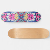 Tropisch Plumeria Spotted Flowers Tegel Pattern Persoonlijk Skateboard (Horizontaal)