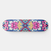Tropisch Plumeria Spotted Flowers Tegel Pattern Persoonlijk Skateboard (Horizontaal)
