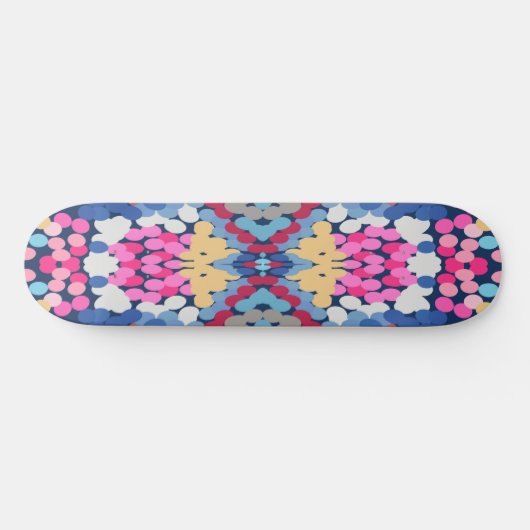Tropisch Plumeria Spotted Flowers Tegel Pattern Persoonlijk Skateboard (Horizontaal)
