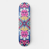 Tropisch Plumeria Spotted Flowers Tegel Pattern Persoonlijk Skateboard (Voorkant)