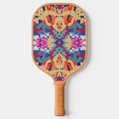 Tropisch Plumeria Spotted Flowers Tegel Pattern Pickleball Paddle (Voorkant)