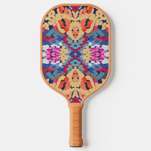Tropisch Plumeria Spotted Flowers Tegel Pattern Pickleball Paddle (Voorkant)