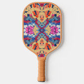 Tropisch Plumeria Spotted Flowers Tegel Pattern Pickleball Paddle (Achterkant)