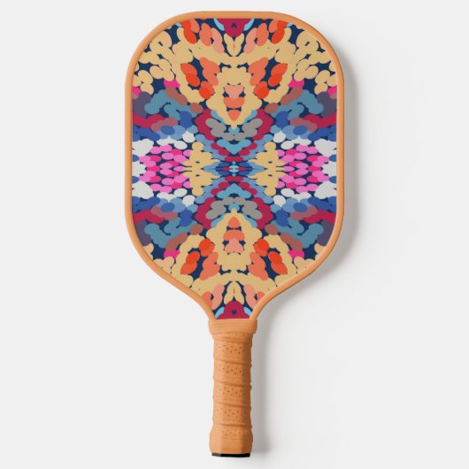 Tropisch Plumeria Spotted Flowers Tegel Pattern Pickleball Paddle (Achterkant)