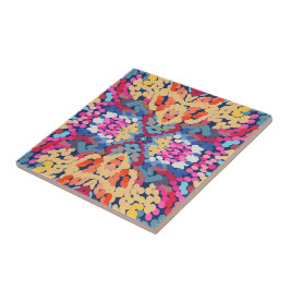 Tropisch Plumeria Spotted Flowers Tegel Pattern Tegeltje