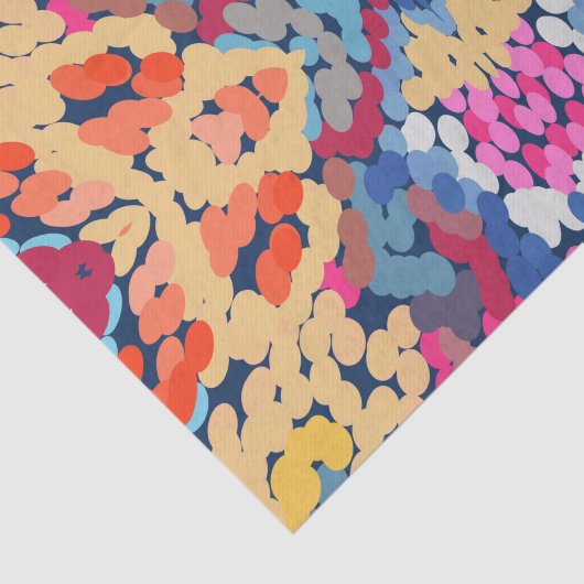 Tropisch Plumeria Spotted Flowers Tegel Pattern Tissuepapier (Detail)