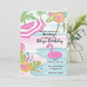 Tropisch Pool Feest Kaart (Staand voorkant)