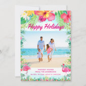 Tropisch prettig vakantie kust foto vakantiekaart feestdagenkaart (Voorkant)
