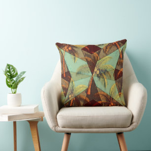 Tropisch Prisma – Abstract Geometrisch Palm Ontwer Kussen