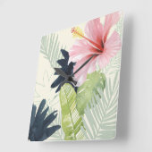 Tropisch Punch Collectie Vierkante Klok (Hoek)