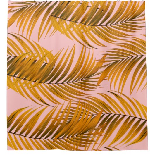 Tropisch realistische leest Pattern Trendy Mode C Douchegordijn (Voorkant)
