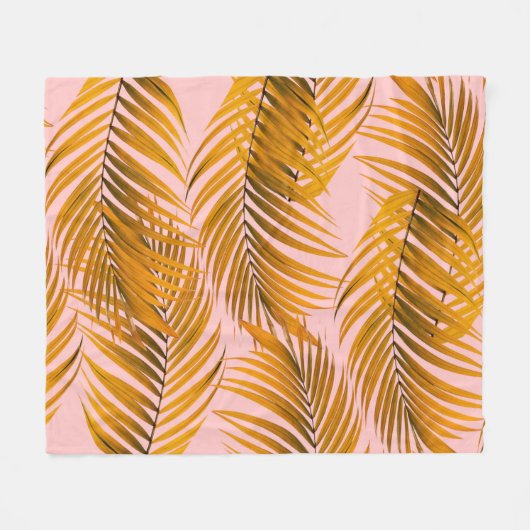 Tropisch realistische leest Pattern Trendy Mode C Fleece Deken (Voorkant (Horizontaal))