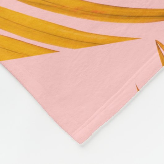 Tropisch realistische leest Pattern Trendy Mode C Fleece Deken (Hoek)