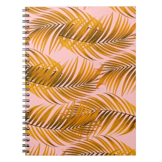 Tropisch realistische leest Pattern Trendy Mode C Notitieboek (Voorkant)