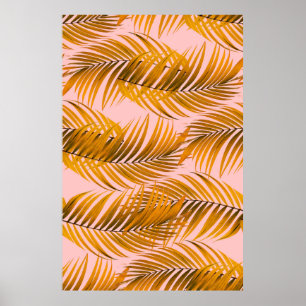 Tropisch realistische leest Pattern Trendy Mode C Poster