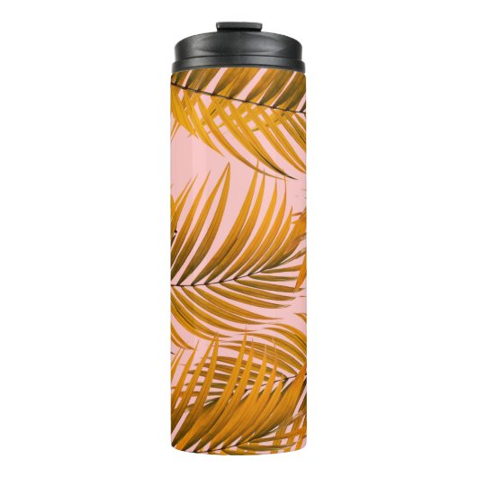 Tropisch realistische leest Pattern Trendy Mode C Thermosbeker (Voorkant)
