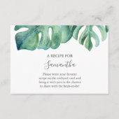 Tropisch recept voor de bruid informatiekaartje (Voorkant)