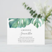Tropisch recept voor de bruid informatiekaartje (Staand voorkant)