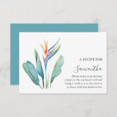 Tropisch recept voor de bruid informatiekaartje (Voorkant / Achterkant)