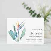 Tropisch recept voor de bruid informatiekaartje (Staand voorkant)