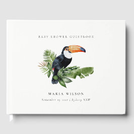 Tropisch regenwoud Aanraking Baby shower fauna Gastenboek