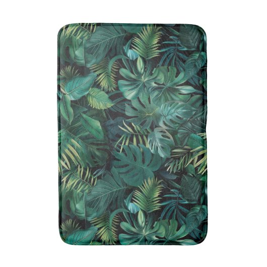 Tropisch regenwoud bladeren badmat (Voorkant Verticaal)