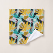 Tropisch regenwoud bladeren patroon bad handdoek (Wasdoekje)