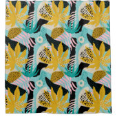 Tropisch regenwoud bladeren patroon douchegordijn (Voorkant)