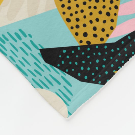 Tropisch regenwoud bladeren patroon fleece deken (Hoek)