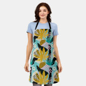 Tropisch regenwoud bladeren patroon schort (Gedragen)