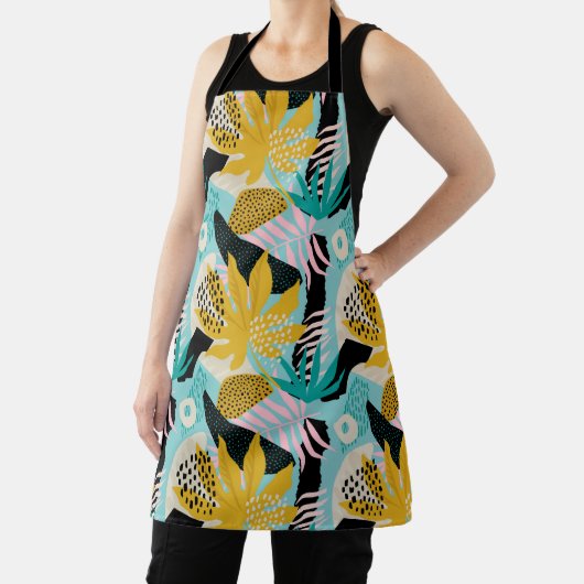 Tropisch regenwoud bladeren patroon schort (Insitu)