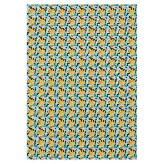 Tropisch regenwoud bladeren patroon tafelkleed (Voorkant)