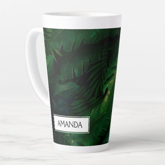 Tropisch regenwoud Bladgroen Bladgroen Bladgroen Latte Mok (Linkerhoek)