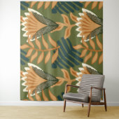 Tropisch regenwoud Floral Blossom Design Wandkleed (In situ)