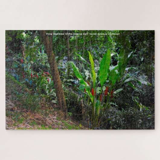 Tropisch regenwoud Grenada Cariben. Legpuzzel (Horizontaal)