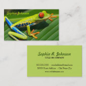 Tropisch regenwoud groene rode rode boomkikker visitekaartje (Voorkant / Achterkant)