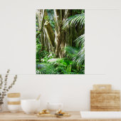 Tropisch regenwoud Hawaiian Poster (Keuken)