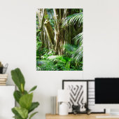 Tropisch regenwoud Hawaiian Poster (Thuiskantoor)