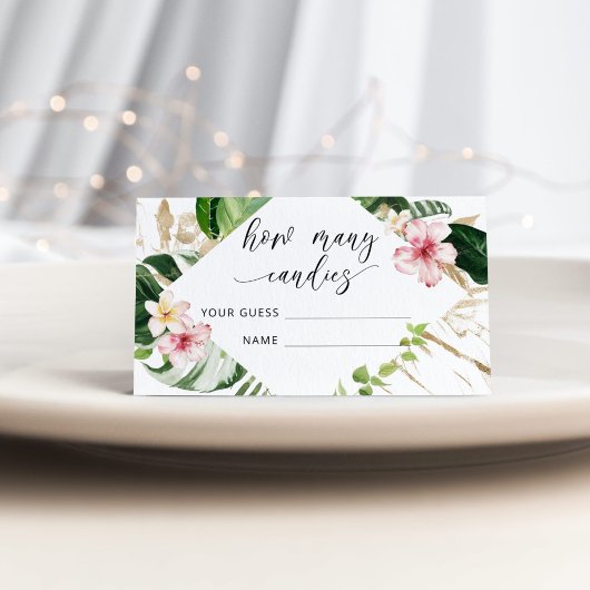 Tropisch regenwoud hoeveel snoepjes in de pot informatiekaartje