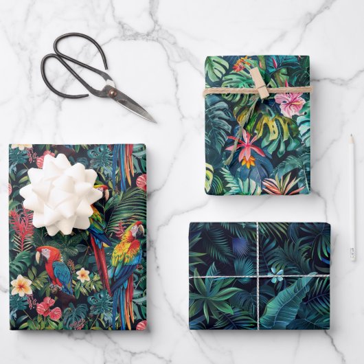 Tropisch regenwoud inpakpapier vel (Voorkant)