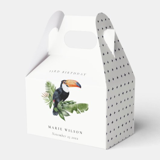 Tropisch regenwoud met aanraakgevoelige fauna elke bedankdoosjes (Achterkant)