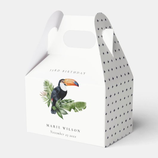 Tropisch regenwoud met aanraakgevoelige fauna elke bedankdoosjes (Voorkant Zijde)