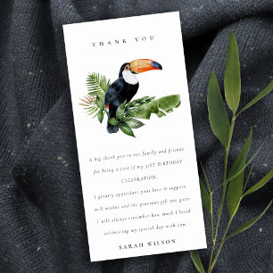 Tropisch regenwoud met aanraakgevoelige fauna elke bedankkaart