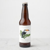 Tropisch regenwoud met aanraakgevoelige fauna elke bier etiket (Voorkant)