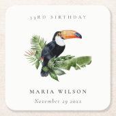 Tropisch regenwoud met aanraakgevoelige fauna elke kartonnen onderzetters (Voorkant)