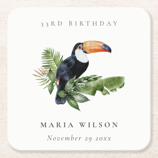 Tropisch regenwoud met aanraakgevoelige fauna elke kartonnen onderzetters (Voorkant)