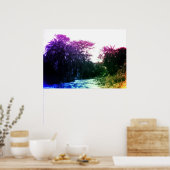 tropisch regenwoud met kleurrijke riviergalerij poster (Keuken)